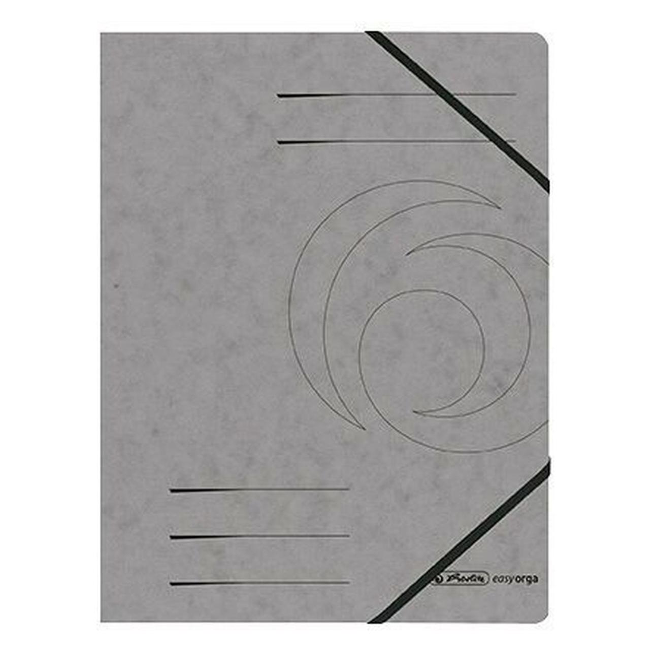 Herlitz 5 Eckspanner easy orga DIN A4 grau (A4, 5x) (11159670)