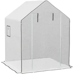 Outsunny Ersatzfolie Gewächshausfolie mit UV-Schutz, Seitenfenster, Rolltür PE-Folie