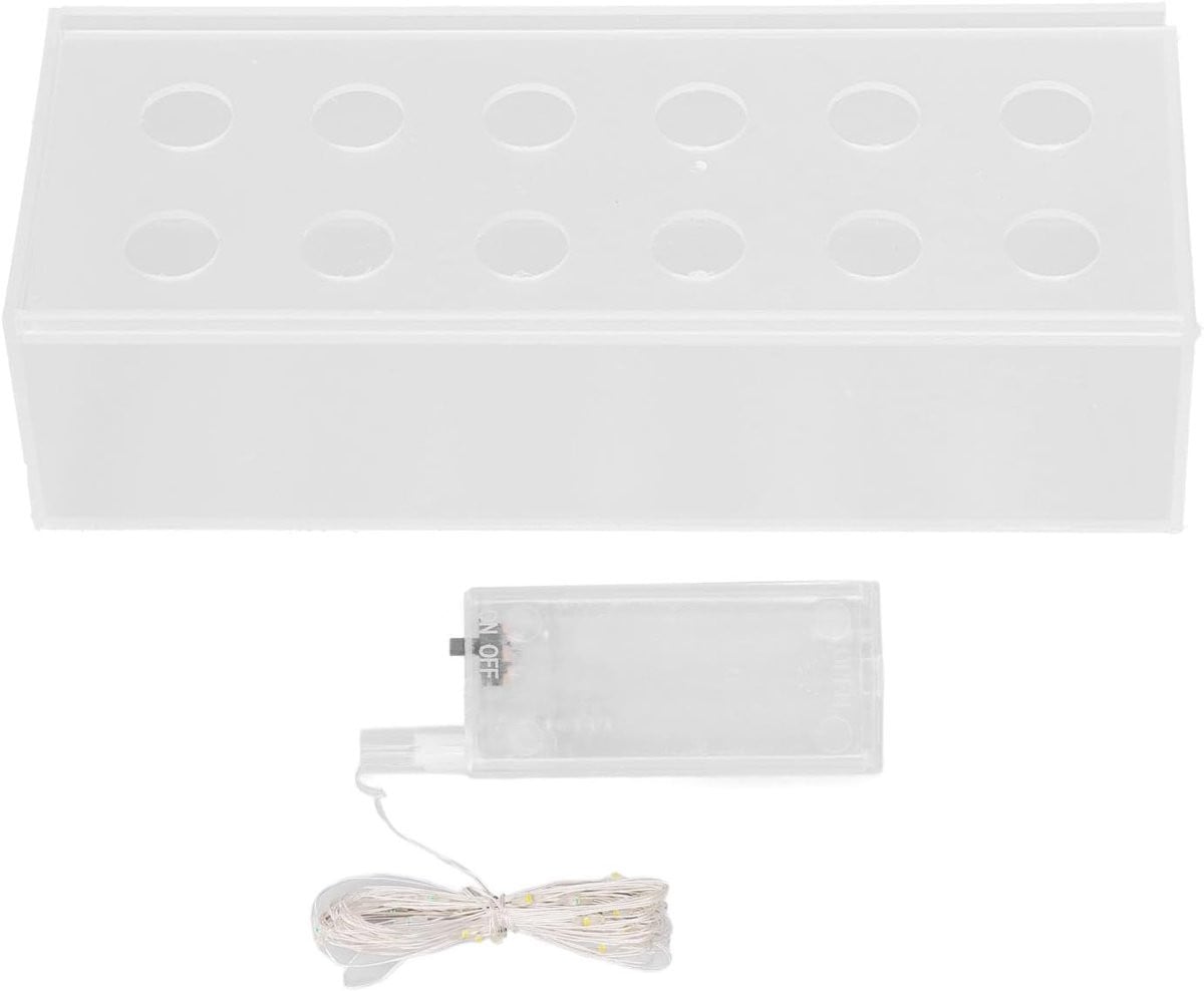 Heldere Acryl Vaas met LED Verlichting voor Bloemen en Decoratie, Hoogte: 30 cm