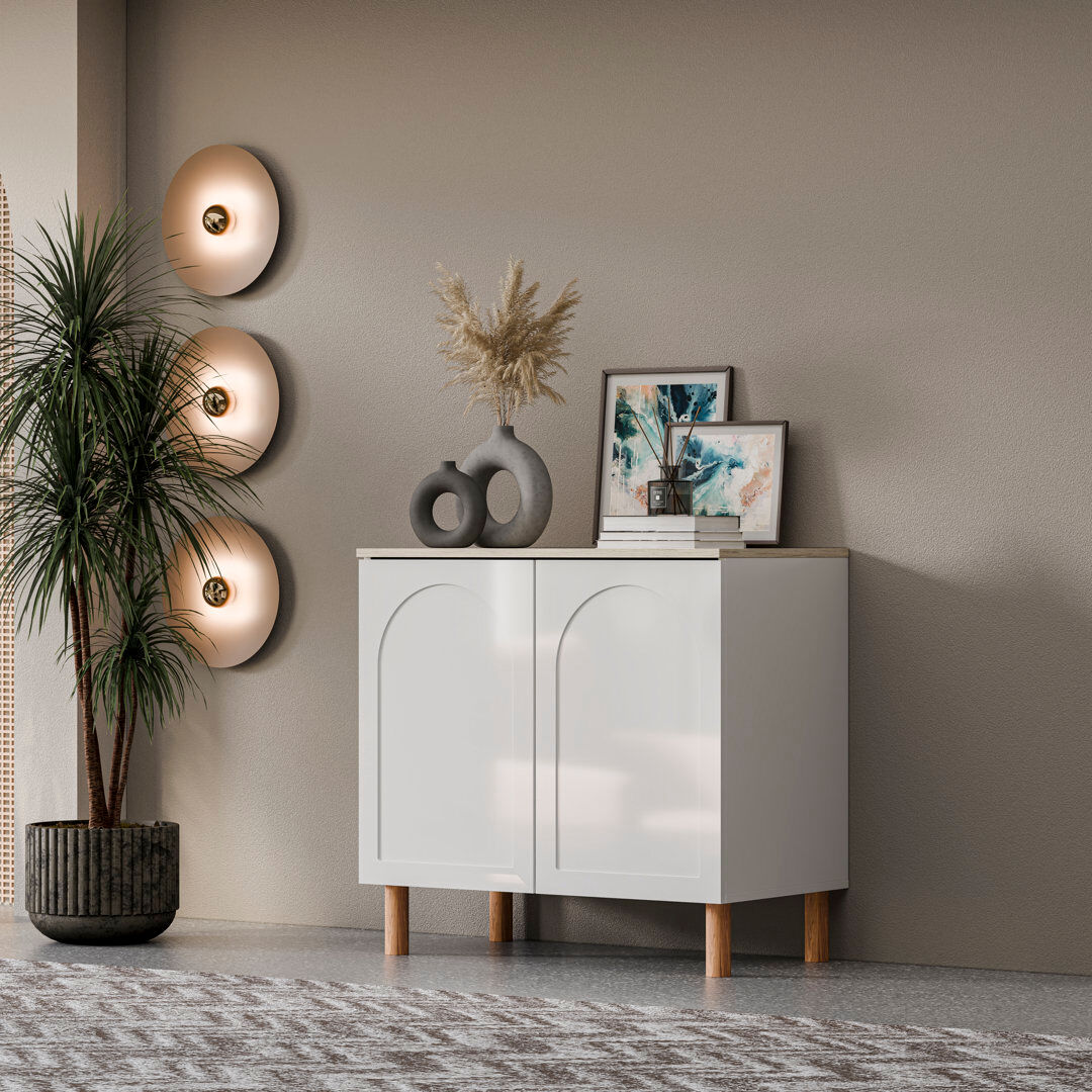 Hashtag Home Bohem Sideboard White/Traverten Set of One