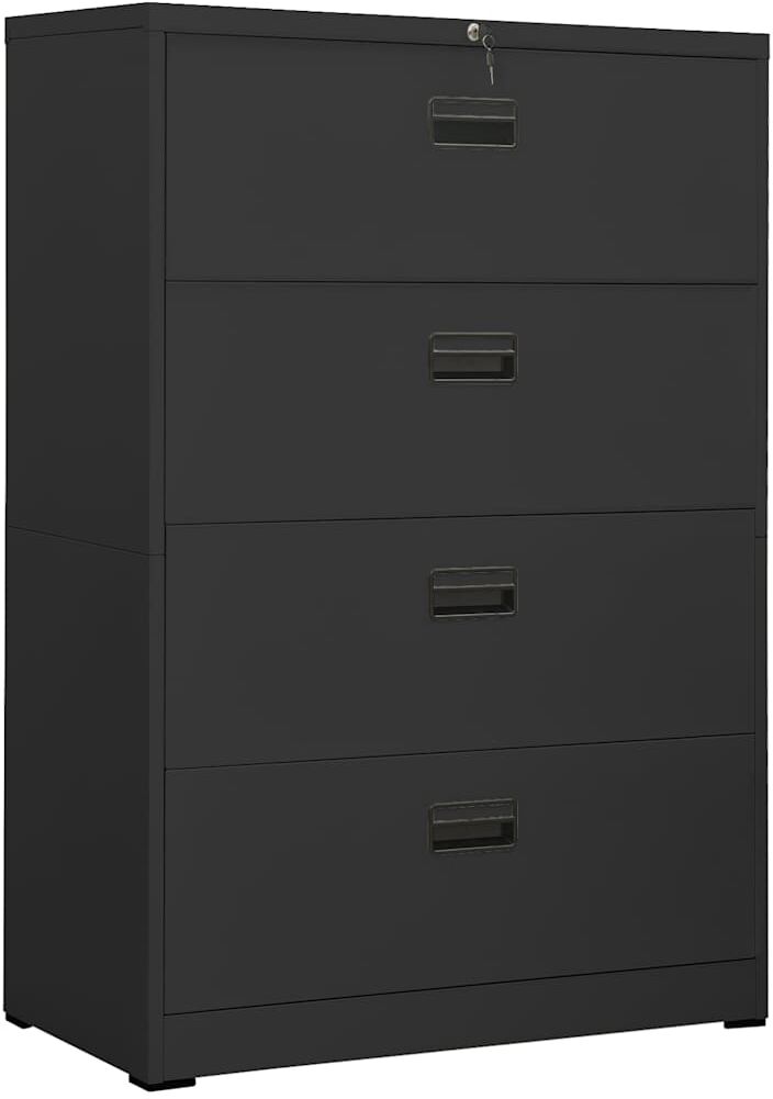 vidaXL Classeur Anthracite 90x46x134 cm Acier