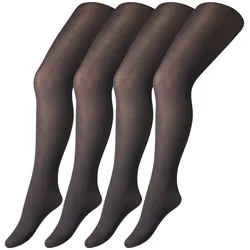 4er Pack camano Fine Strumpfhosen 40 DEN Kinder 0005 - black 122/140