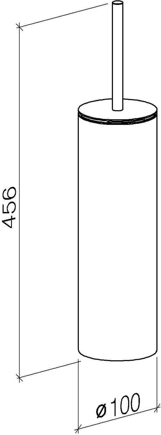 Dornbracht Toiletten-Bürstengarnitur Standmodell komplett, Accessoires, 84910979-33, schwarz matt