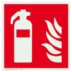 Brandschutzschild Feuerlöscher Folie 200x200mm