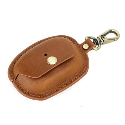 CONTACTS Family Leather Hook Case For Sony WF 1000XM5 Wireless Earbuds brown