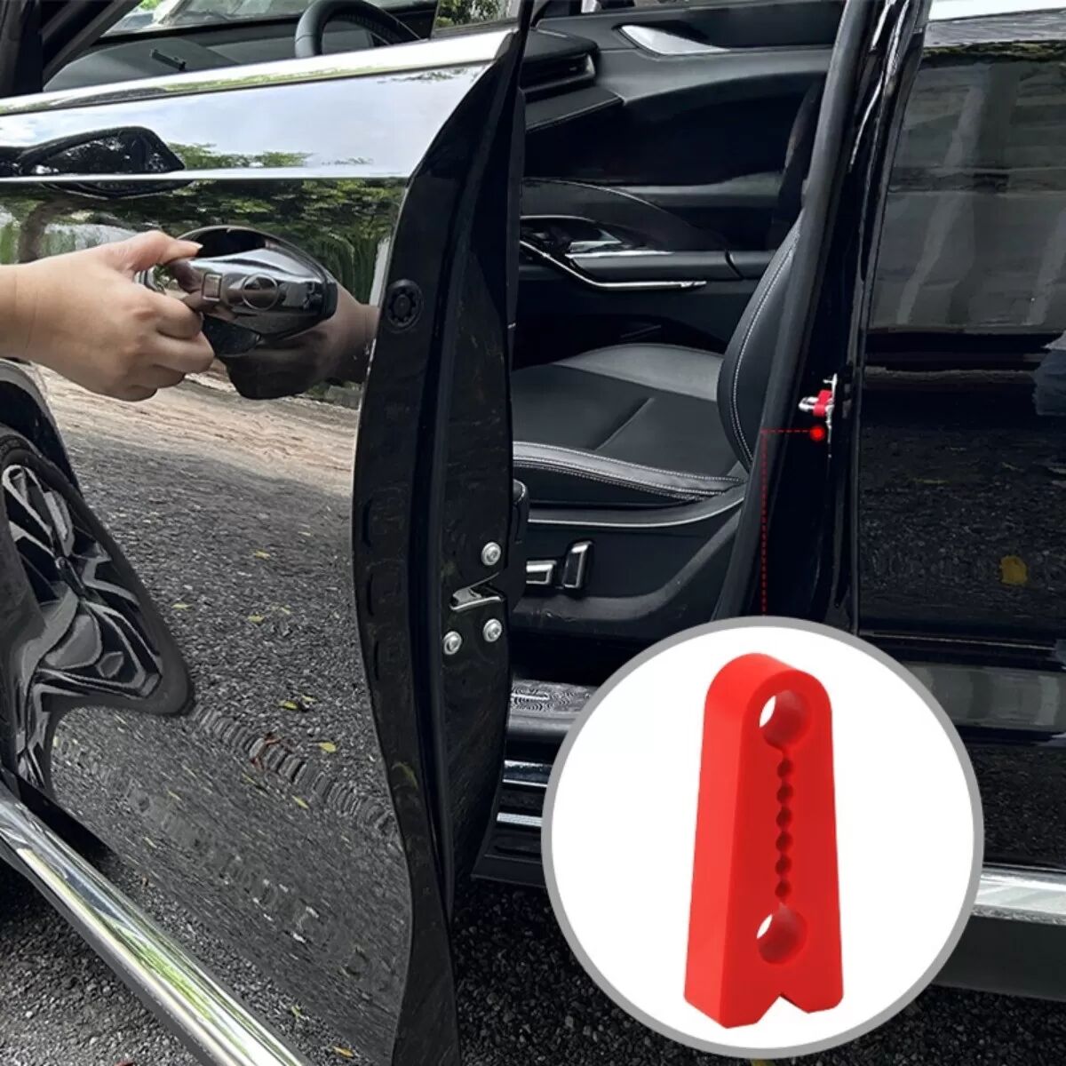 INF Türschloss-Puffer Stoßdämpfer Pads - 4er Set, Rotes PVC