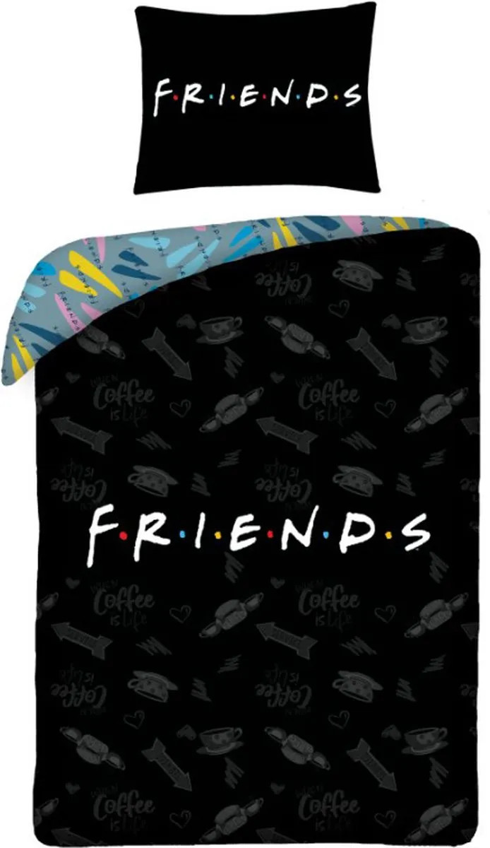 Halantex Friends Dekbedovertrek Central Perk voor kinderen - 140 x 200 cm