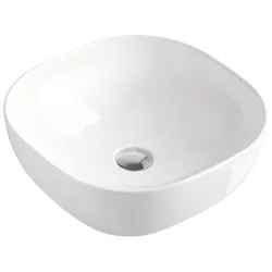 Beitz & Walz AqvaCeramica Aufsatzbecken "Schale" o. Überl. 420 x 420 mm weiß