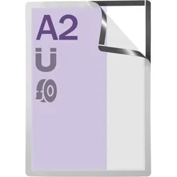 Magnetrahmen A2, selbstklebend silber, Hart-PVC