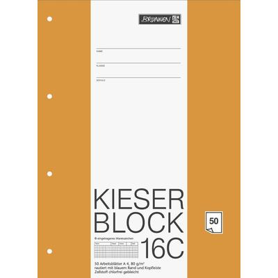 Brunnen Kieser-Block A4 rautiert 50 Blatt Packung mit 10 Stück