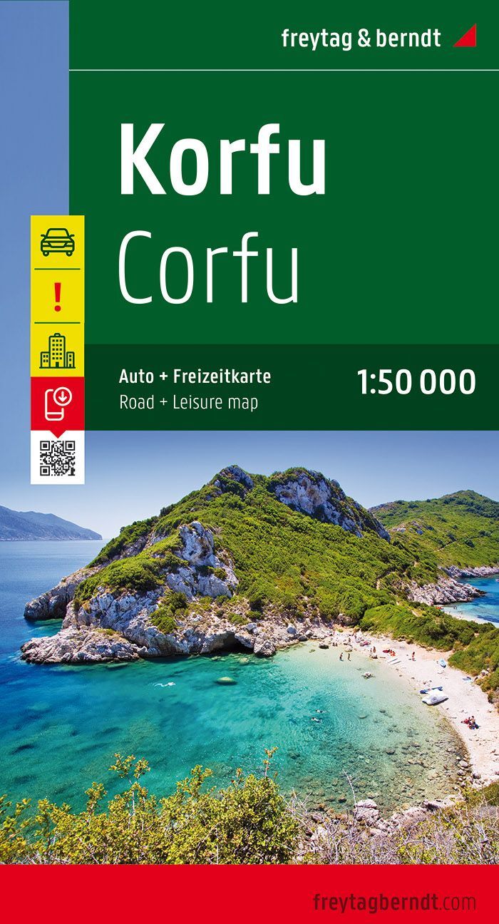 Carte détaillée - Ile de Corfou (Grèce) au 1,50 000   Freytag & Berndt