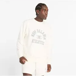 NEW BALANCE Herren Kapuzensweat Graphic Crew 1, Größe L in Weiß Weiß