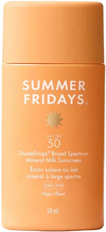 SUMMER FRIDAYS - ShadeDrops Broad Spectrum - Mineralische Sonnenmilch mit LSF50, 50 ml, Fantasie