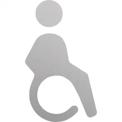 Dreifke® Schild | Piktogramm WC-Behinderte, ASR A4.1, Aluminium, selbstklebend, 1,5mm, Höhe 150mm