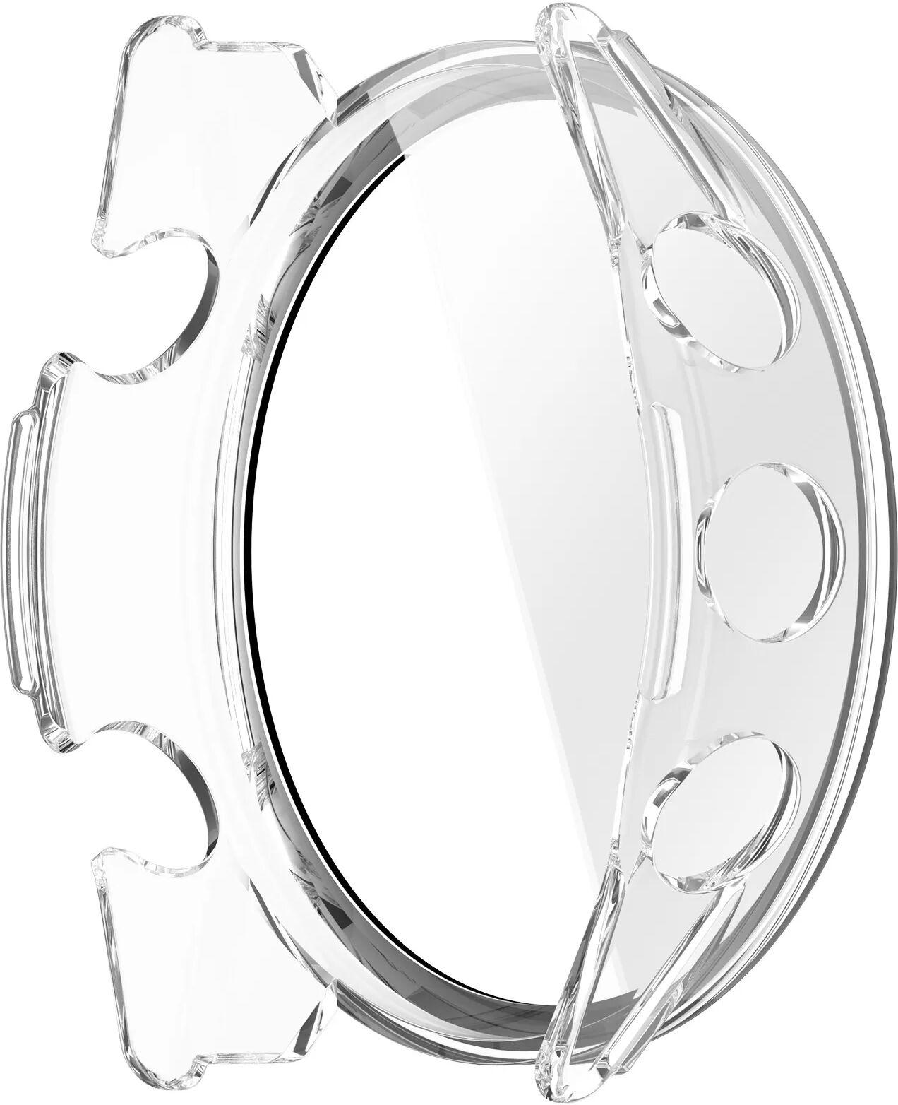 INF Kompatibel mit Garmin Forerunner 570 Hülle - Integrierte Schale Transparent 42 mm
