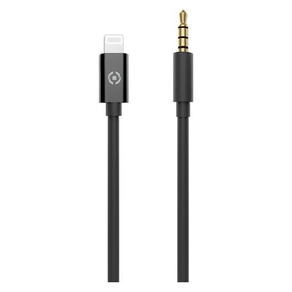 Celly USBLIGHT35MMBK Mobiltelefonkabel Schwarz 1 m 3,5mm Lightning (1 m) (USBLIGHT35MMBK)
