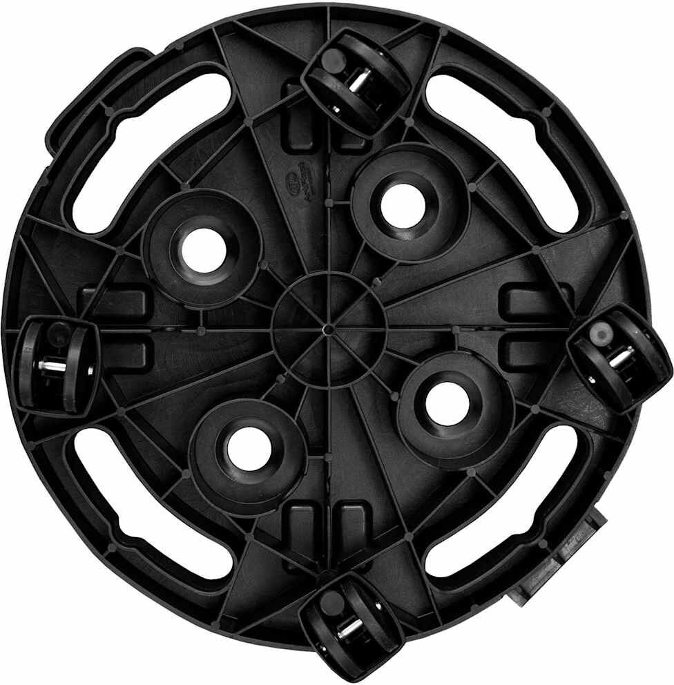 vidaXL Chariots à plantes avec roues 5 pcs Diamètre 30 cm Noir 170 kg