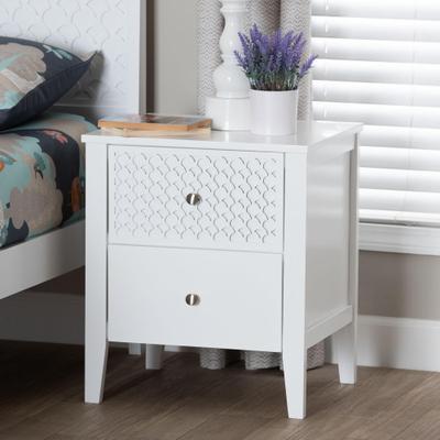 Lara Nightstand by Baxton Studio in White (Size OS)