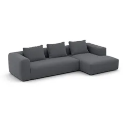 Nordic Collection Ecksofa Kornum Cord Slate Grey