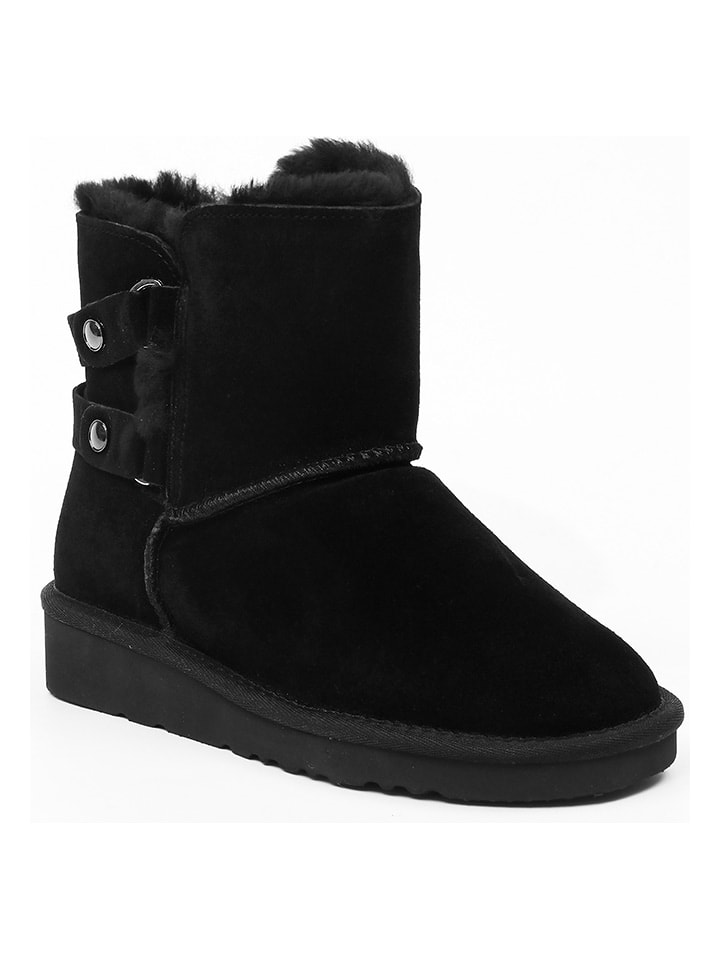 Gooce Leder-Winterboots "Shirley" in Schwarz - 40