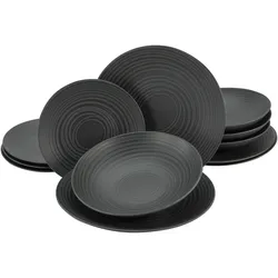 CreaTable, Geschirrset, Lava Stone (12 Stk.)