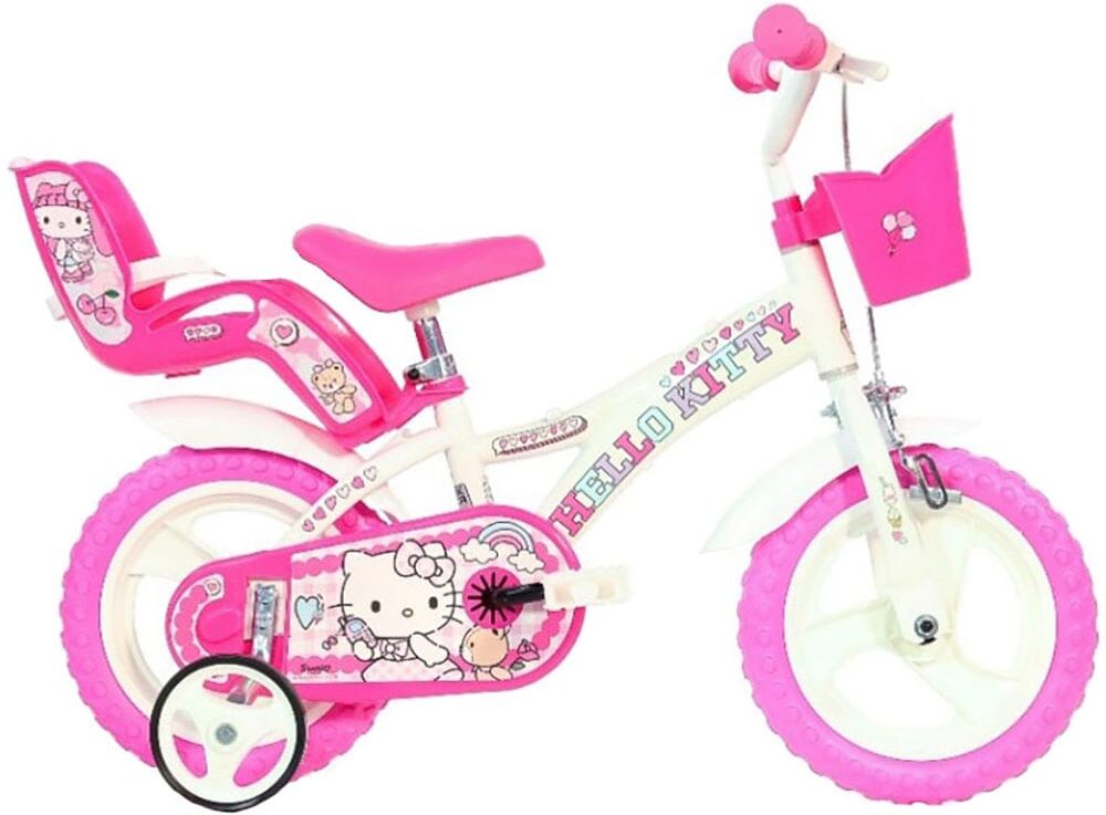 Kinderfahrrad DINO BIKES "Hello Kitty 12" Kinderfahrrad 2-4 Jahre" Gr. 21, pink (weiß), Fahrräder, Kinder, 12 Zoll (30,48cm) hinten: 12 Zoll (30,48cm), Kinderfahrrad
