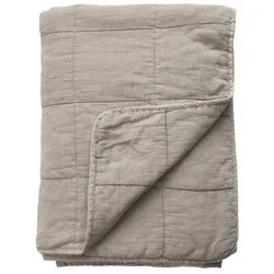 Chic Antique Vintage Quilt Steppdecke mit Stone-Washed Optik, L180 x B130 cm, latte