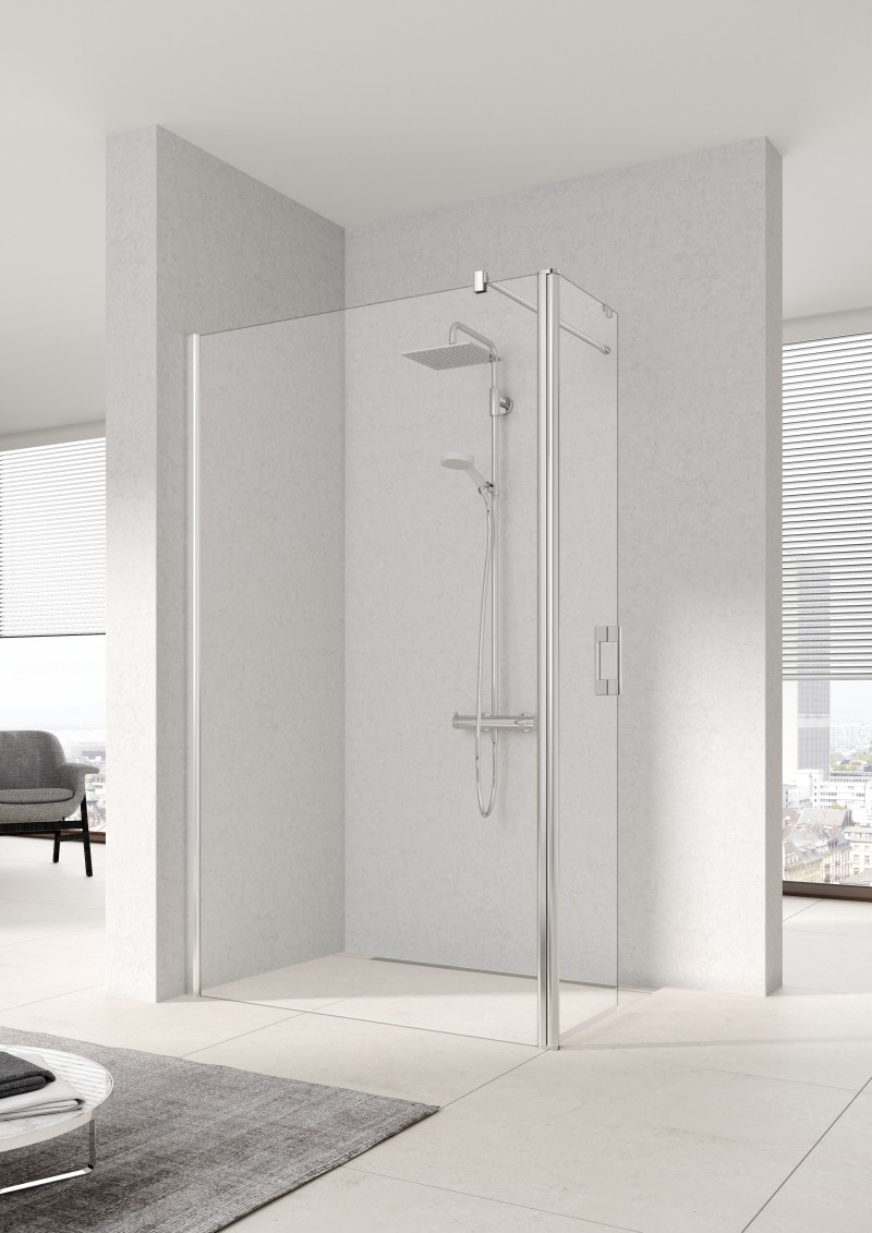Kermi Walk-In Pega TFL 1030x2000, silber hochglanz, ESG Arena, PETFL10320VNK PETFL10320VNK
