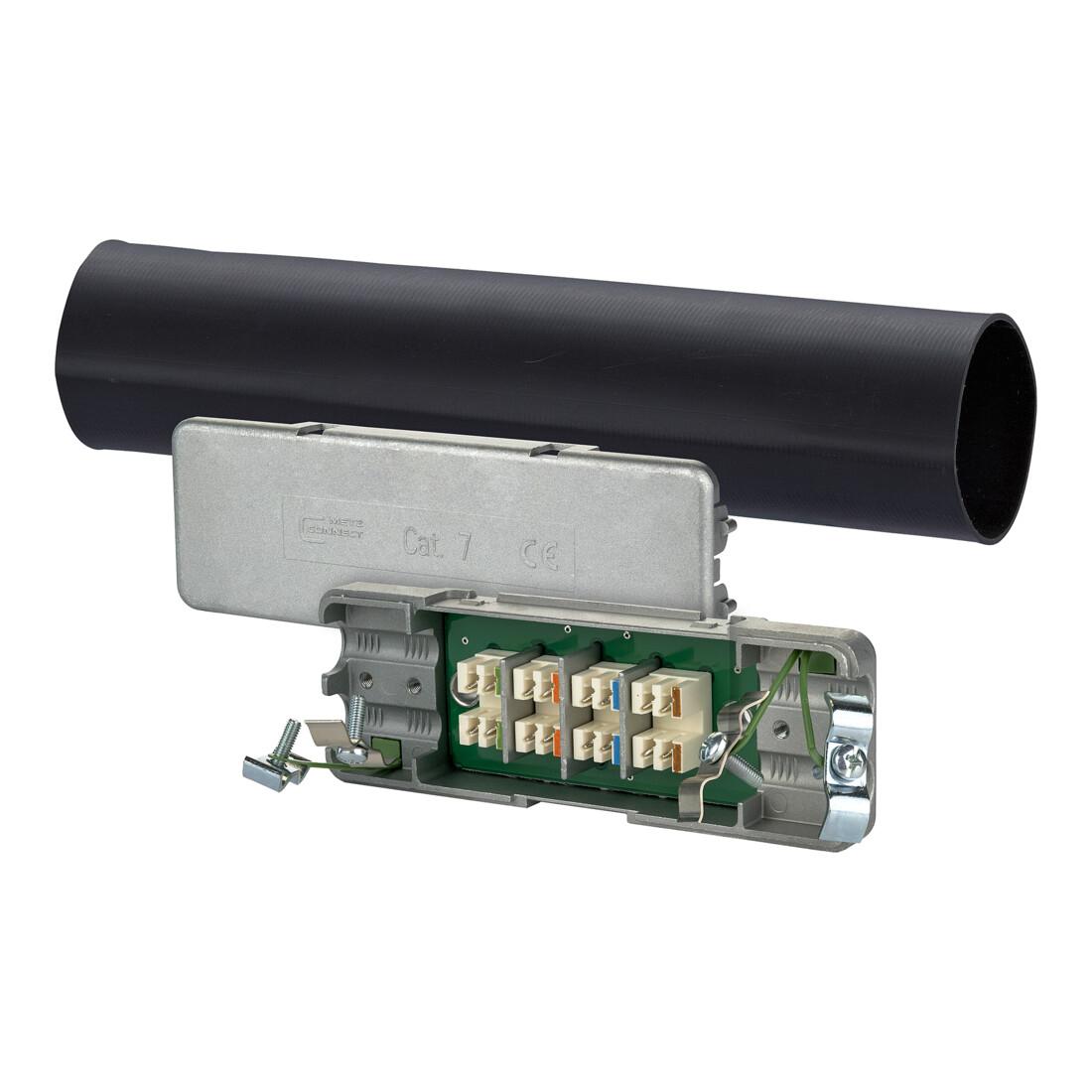 BTR NETCOM 130863-01-E Kabelverbinder Cat7, IP67 für wasserdichte Verbindung von Netzwerkkabeln, 130863-01-E)