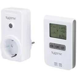 Sygonix RS2W Funk-Heizungssteuerung-Set Zwischenstecker Schaltleistung (max.) 3500 W Reichweite max. (im Fre (0.15 km), Walkie Talkie, Schwarz