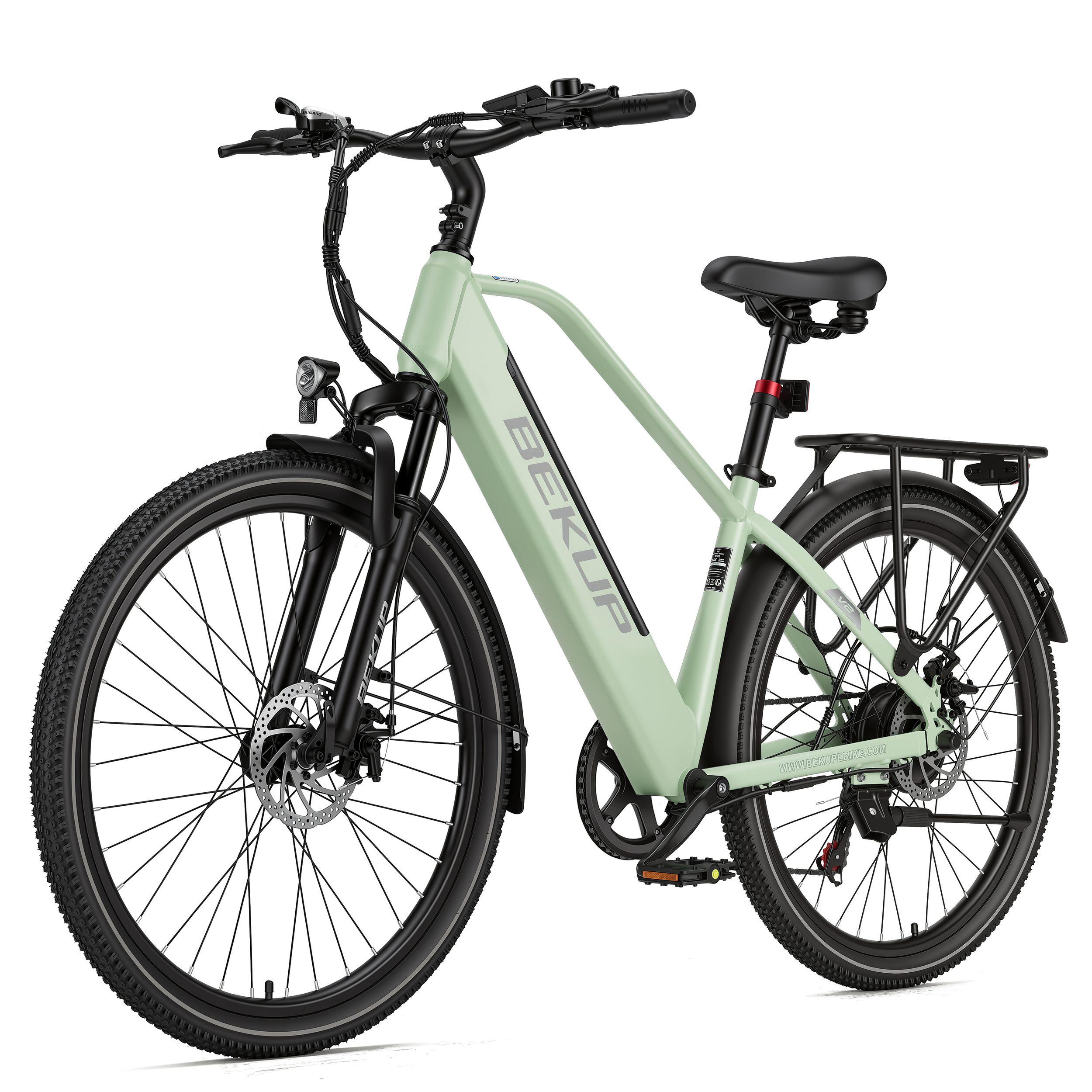 E-Bike Cityrad V2 26 Zoll Cityrad, 522 Wh Akku, 45 Nm, Shimano 7-Gang 7 Gang Shimano Shimano Tourney TZ Schaltwerk, Kettenschaltung, Heckmotor, 522 Wh
