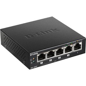 D-Link Switch DGS-1005P/E, unmanaged, 5-Port, 1 Gbit/s, 4x PoE+