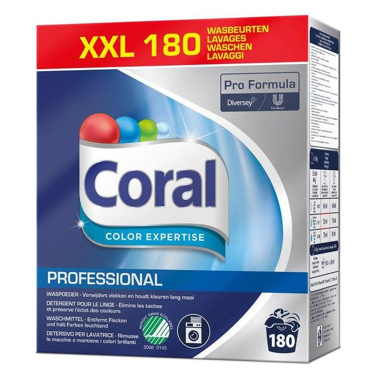Diversey Waschpulver Coral 101108614 Pro Formula Color Expertise Weiss 8kg (180 Waschgänge, Pulver) (101108614)
