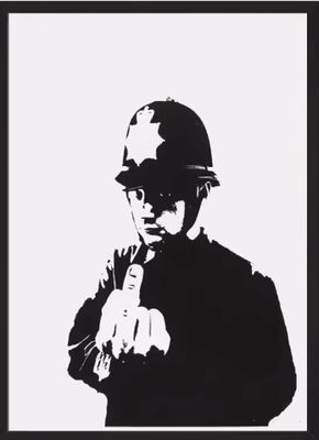 Inspire Picks Banksy Style Graffiti Canvas Print Modern Urban Street Art Wall Poster Frameless 026 50x70cm