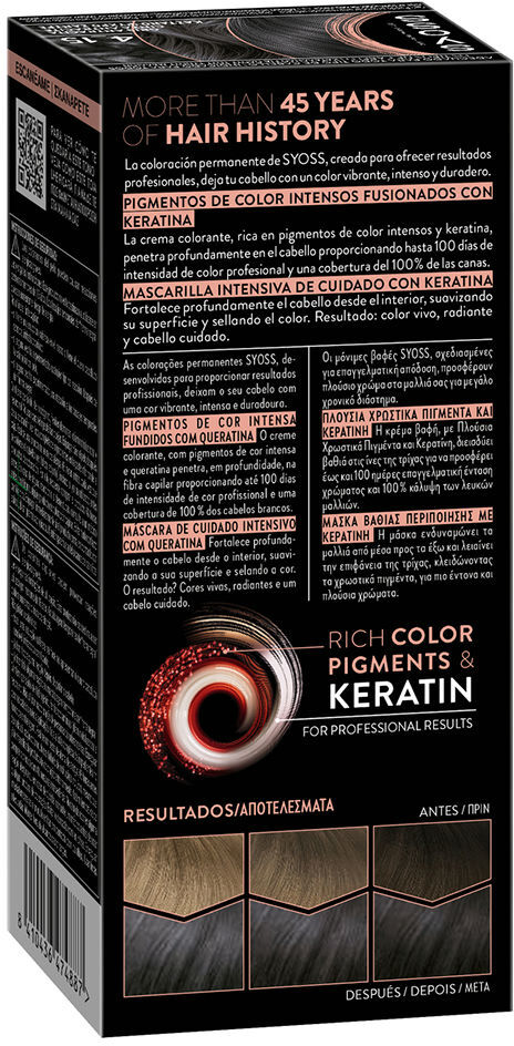 Syoss Permanent Color #4.15-Gris Antracita