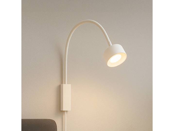 FH Lighting Wandlampe Magnetic, dimmbar, weiß / opal, für Schlafzimmer, Metall, LED Wandleuchte, Wandlampe Innen