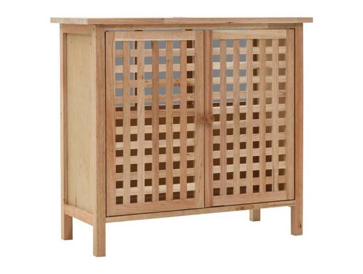 SALE 2026  Armoire de salle de bain Beige - Armoire pour lavabo Bois de noyer massif 66x29x61cm PRO479497577