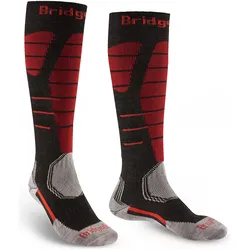 Bridgedale, Unisex, Sportsocken, Ski Easy On (40 - 43), Rot