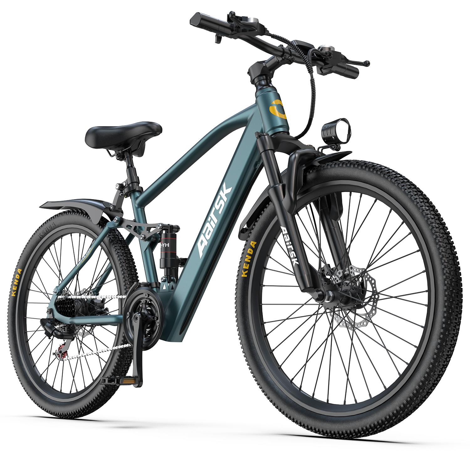 Elektrofahrrad 26 Zoll 250W Motor 36V 13Ah Akku 21-Gang Doppelfederung