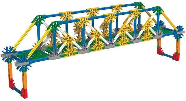 Basic Fun K'nex Education Intro to Simple Machines Bridges Set - 207 Parts, 13 Bridge Types, Ages 3-5, STEM Learning Toy