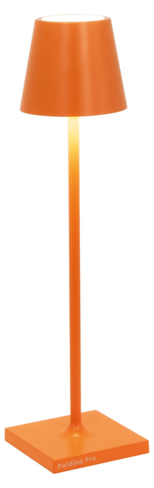 Zafferano Poldina Pro Micro Orange LED-tafellamp met oplaadbare batterij