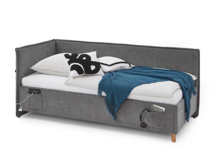 Bett FUN 90 x 200 cm grau