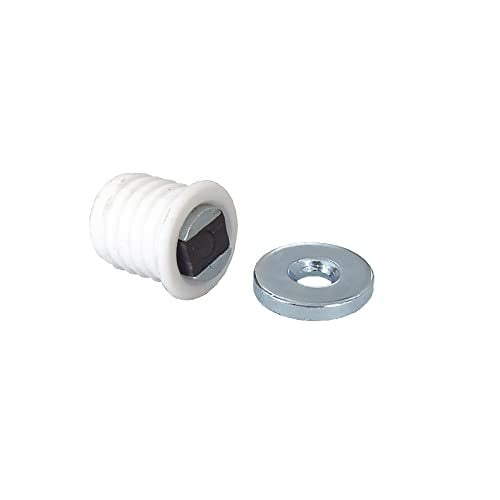 Vynex 2 ronde magnetische inbouw-snappers, wit, 8 kg
