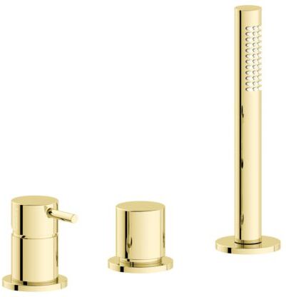 Herzbach Siro Dreiloch-Wannenarmatur 30.120250.2.03 ohne Auslauf, gold