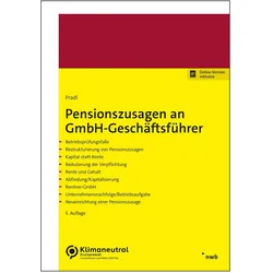 Pensionszusagen an GmbH-Geschäftsführer, Fachbücher von Kevin Pradl, Jürgen Pradl
