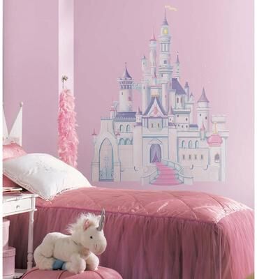 Roommates Decor Kidsroom Disney Princess Castle Giant Wall Decal