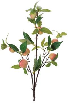 Melrose International Peach Fruit Foliage Branch (Set of 6)
