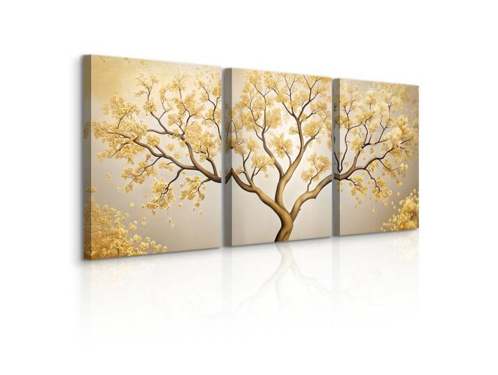 LEINWANDBILDER 3-es Set Baum Blumen