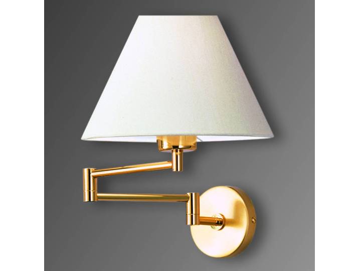 Knapstein Wandleuchte LIVAS, dimmbar, messing / gold, für Wohn- / Esszimmer, Messing, Design