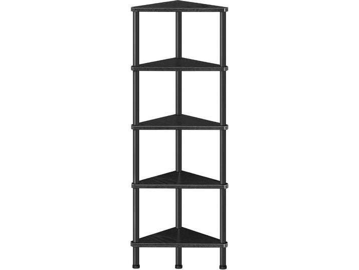 HOOBRO Eckregal Schwarz 5 Ebenen Industriestil Standregal EBK33CJ01